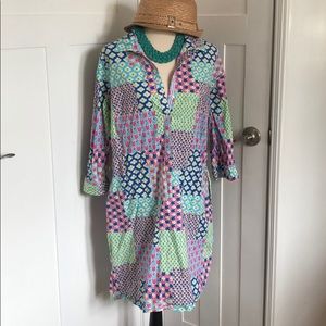 Talbots floral shirt dress size 12